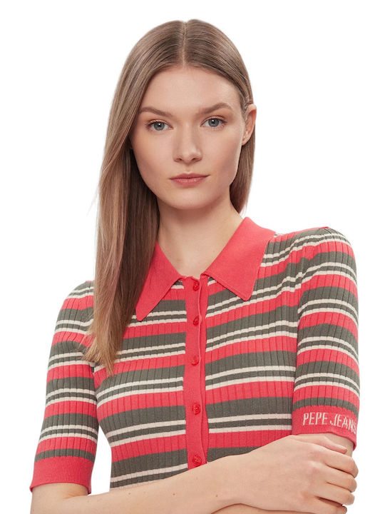 Summer Midi Knitted Dress Red