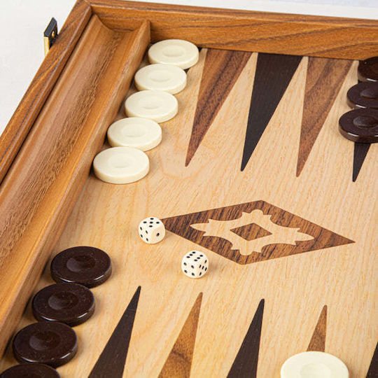 Manopoulos Handmade Backgammon/Chess Wood Case 38x23cm