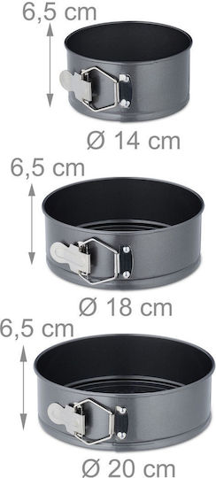 Relaxdays Backform Torte Rostfreier Stahl mit abnehmbarem Boden 6cm