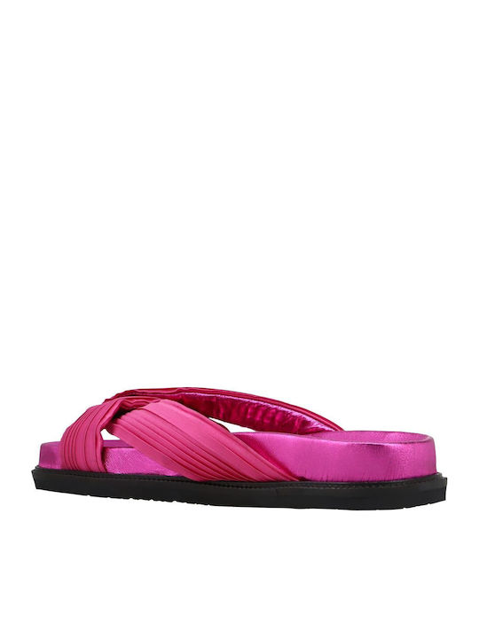 Flache Sandalen für Damen in Fuchsie Farbe