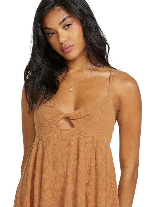 Καλοκαιρινό Maxi Φόρεμα Doeskin Beige