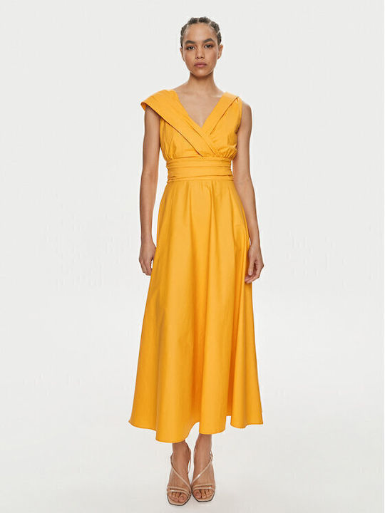 Summer Maxi Dress for Wedding and Christening Orange