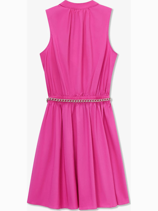 Sommer Mini Damenkleid für Hochzeit - Taufe Fuchsie