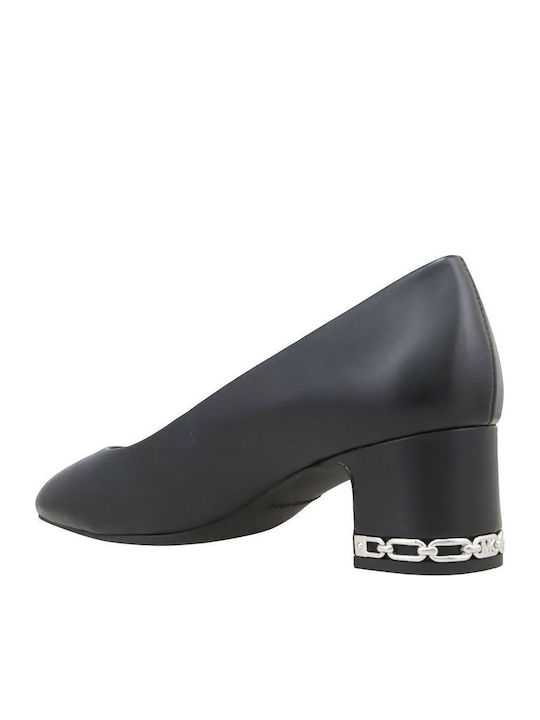 Leather Black Medium Heels June