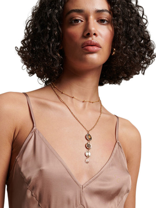 Dress Summer Midi Slip Dress Dress with Slit Brown