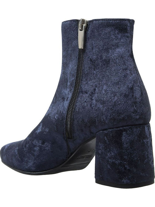 Leather Women's Ankle Boots Blue