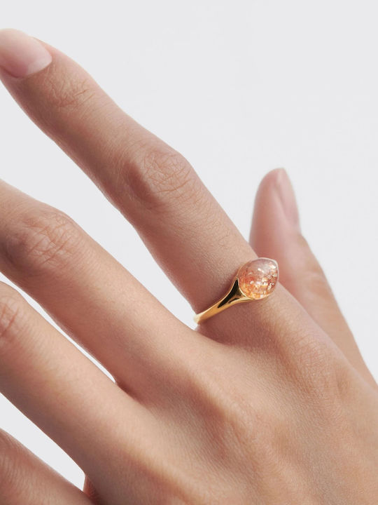 P D Paola Damen Ring mit Steinen aus Silber Vergoldet