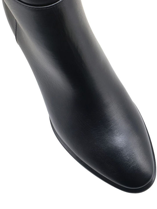 Leather Medium Heel Women's Boots Jenny 5 Black