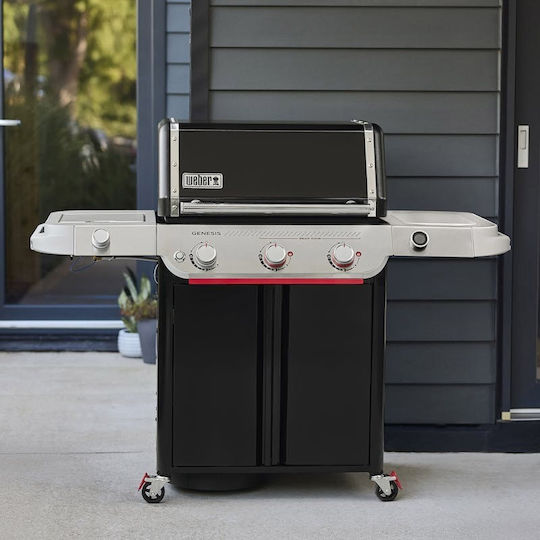 Weber Genesis E-335 Газово Барбекю Чугунена Решетка с 3 бр 17.88кВт и Страничен Нагревател