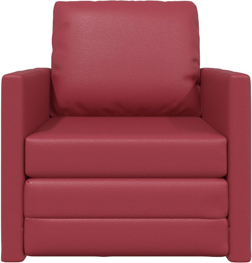 Sessel aus Kunstleder Bordeaux 74x77x81cm