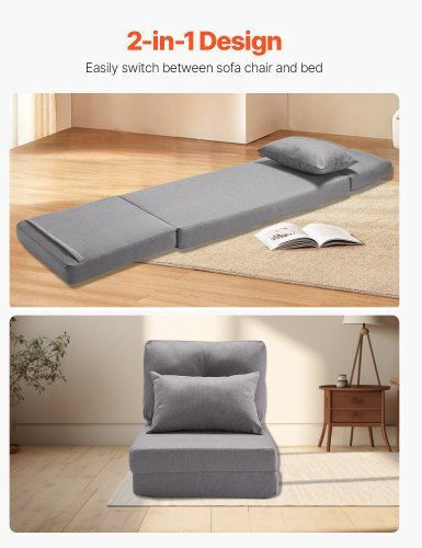 Relax Armchair Gray 55x167x105cm