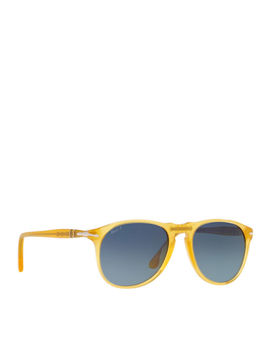 Persol Unisex Γυαλιά Ηλίου με Καφέ Ταρταρούγα Κοκκάλινο Σκελετό και Μπλε Ντεγκραντέ Polarized Φακό PO9649S 204/S3