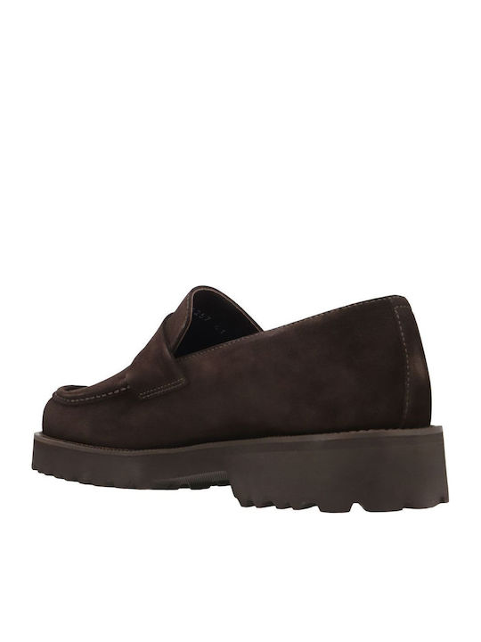 Suede Ανδρικά Loafers σε Καφέ Χρώμα