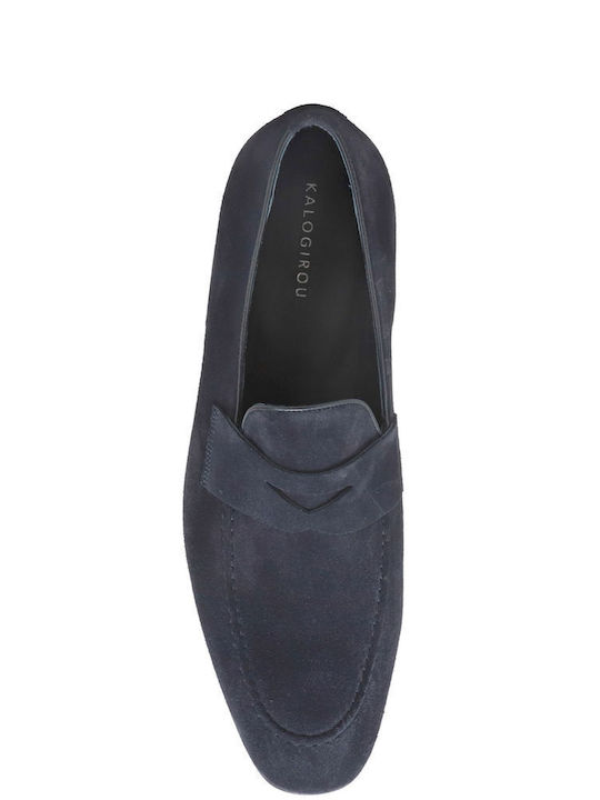 Cortina Suede Ανδρικά Loafers σε Μπλε Χρώμα