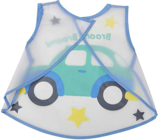 Cangaroo Meal Time Waterproof Bib Plastic with Button Blue for 24 m+
