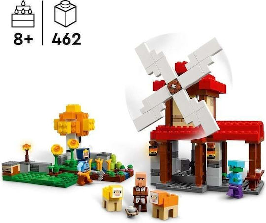LEGO Minecraft Farm with Windmills για 8+ Ετών 462τμχ