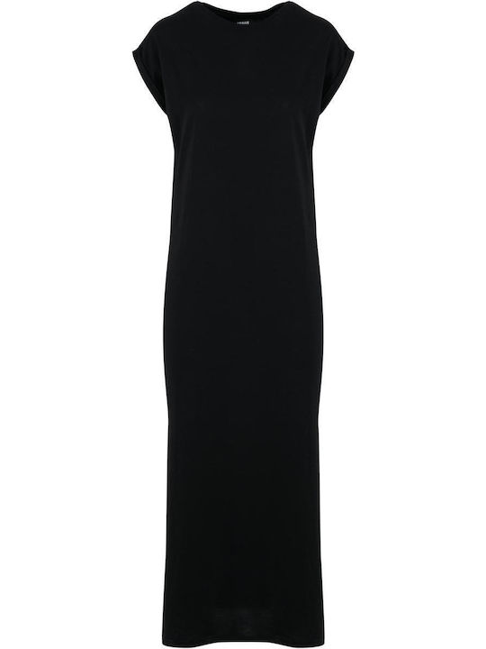 Ladies Summer Midi Dress Black