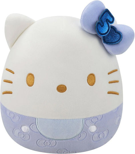 Jazwares Plush Hello Kitty 50th Anniversary-Embossed Blue Bow 20 cm