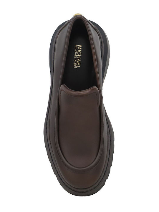 Δερμάτινα Γυναικεία Loafers σε Καφέ Χρώμα