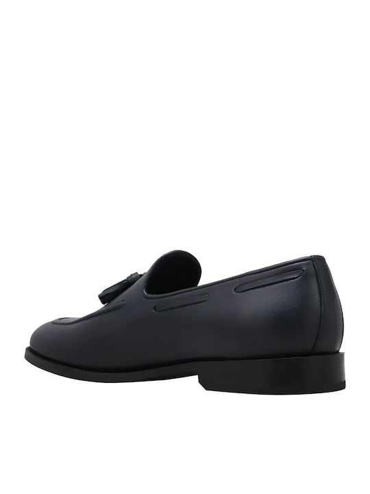 Leder Herren Mokassins in Blau Farbe