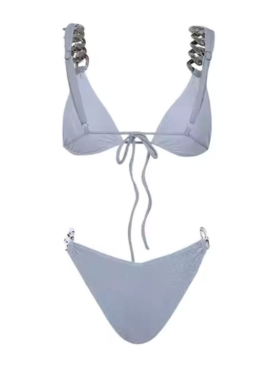 Bikini Set Top & Slip Bottom Light Blue