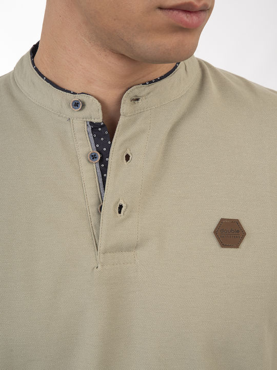 Kurzarm Herrenbluse Mint