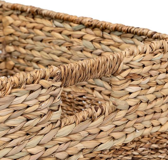 Ninon Decorative Basket Wicker with Handles Beige 38x38x38cm