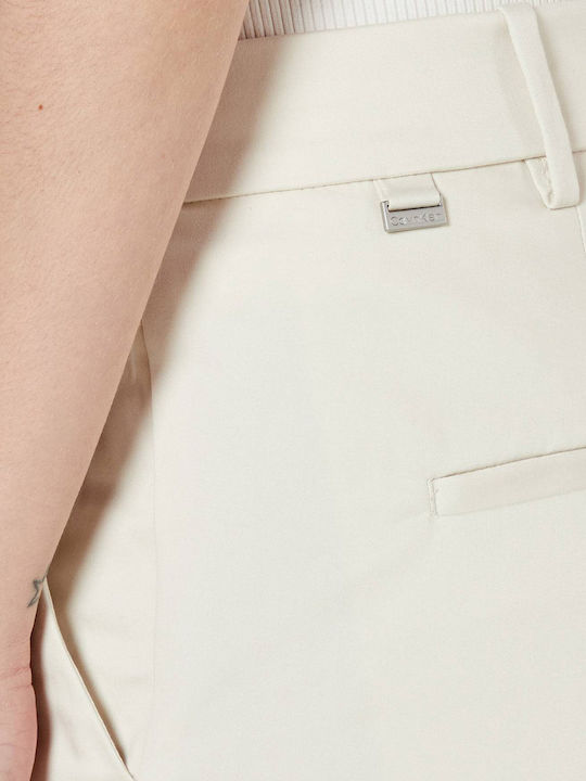 Dama Tesatura Pantaloni cu Croială Slim Chalk