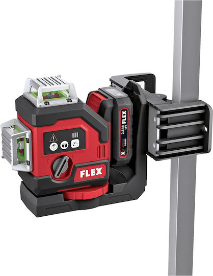 Flex ALC 3 360-G R Γραμμικό Αλφάδι Laser Πράσινης Δέσμης 12V με Εύρος Εργασίας 100m