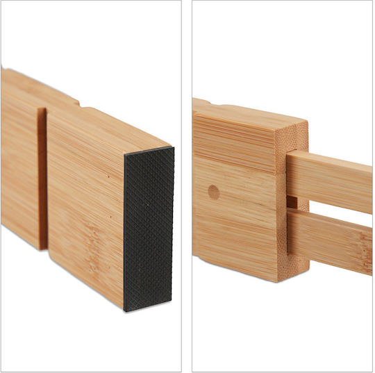 Relaxdays Compartimente De Sertar Din Lemn 34 Cm 10 Bucăți Maro