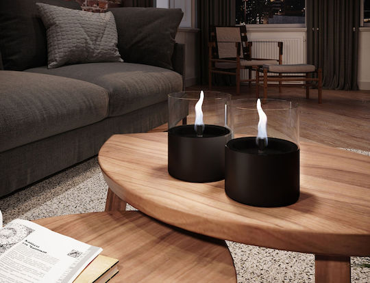 Tenderflame Desktop Bioethanol Fireplace Indoor Outdoor Black 10x11.5cm