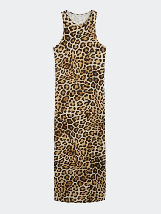 Rochie De Vară Pentru Femei Midi Leopard