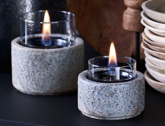 Tenderflame Desktop Bioethanol Fireplace Indoor Outdoor Grey 10.8x9cm