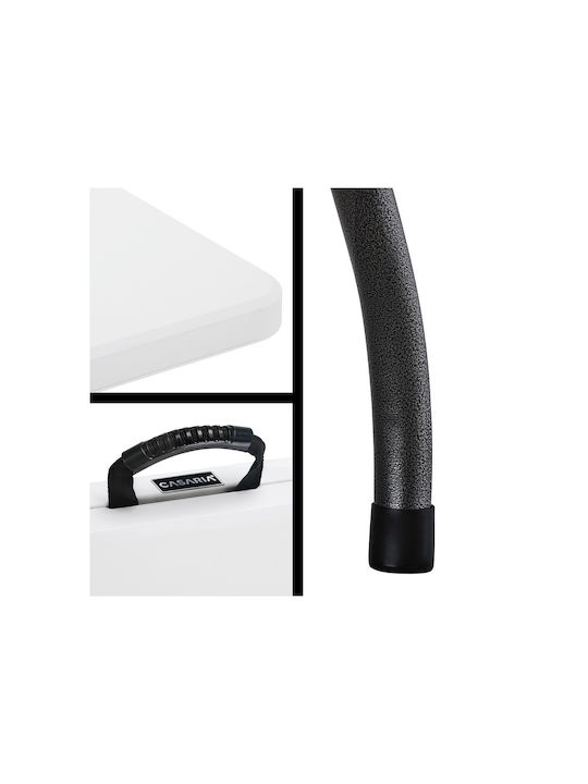 Plastic Masa pentru spații exterioare Pliabil Alb 183x76cm