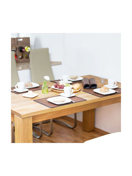 Relaxdays Platzdeckchen Bamboo Schwarz 45x30cm 6Stück