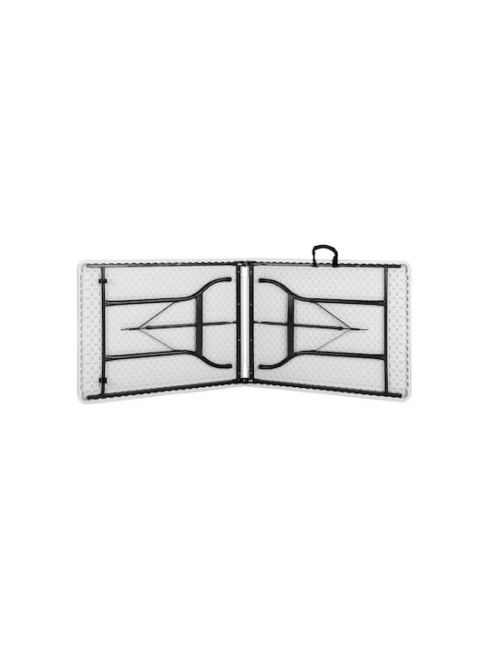Plastic Masa pentru spații exterioare Pliabil Alb 183x76cm