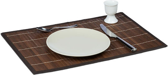 Relaxdays Bamboo Placemats Black 45x30cm 6pcs