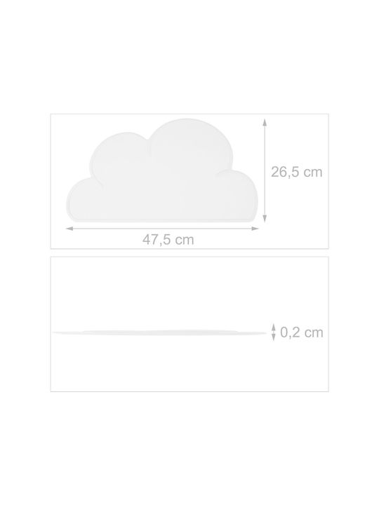Relaxdays Placemats Plastic Alb 47.5x26.5cm 2buc