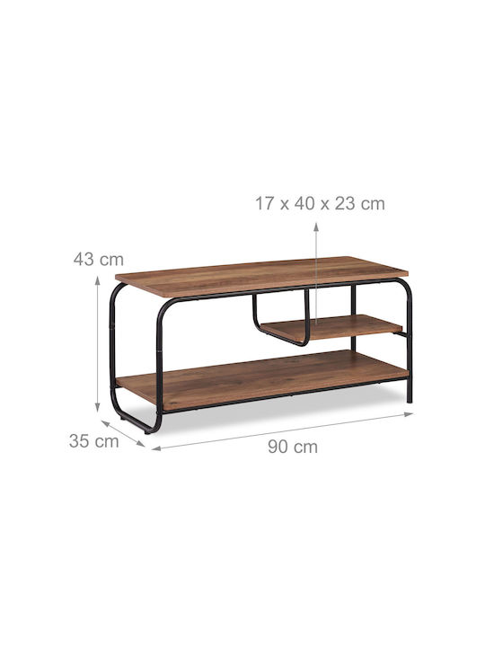 Mobilă Standuri TV Metalică Maro L43xA90xÎ35cm