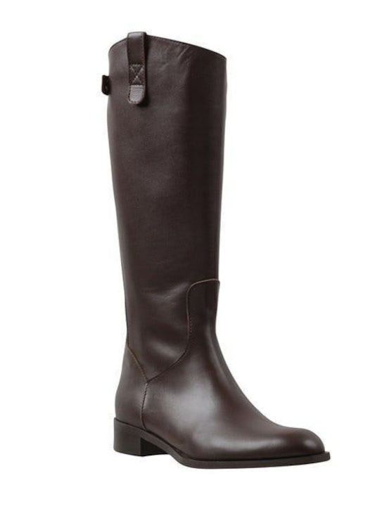 Leder Damenstiefel Braun