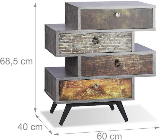 Sertar de depozitare din lemn L68.5xW60xH40buc