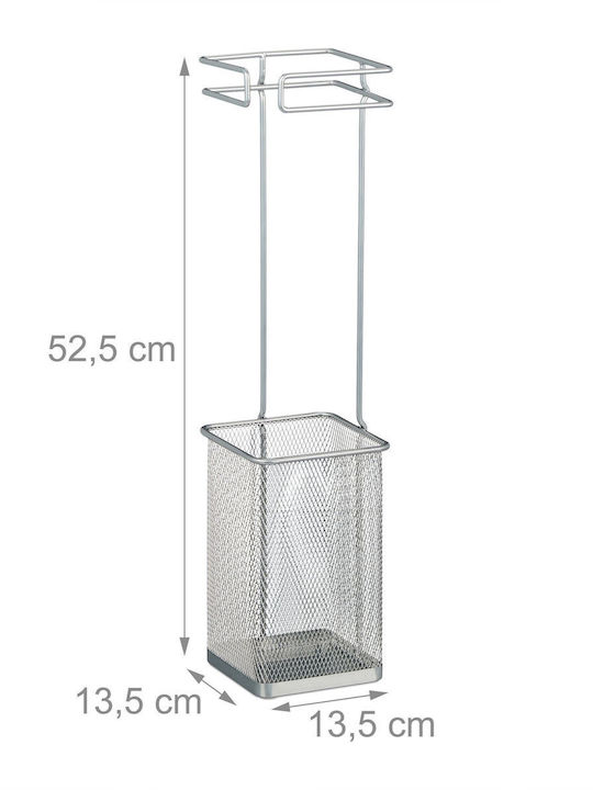 Relaxdays Suport Umbrelă Metalic Gri 13.5x13.5x52.5cm 1buc