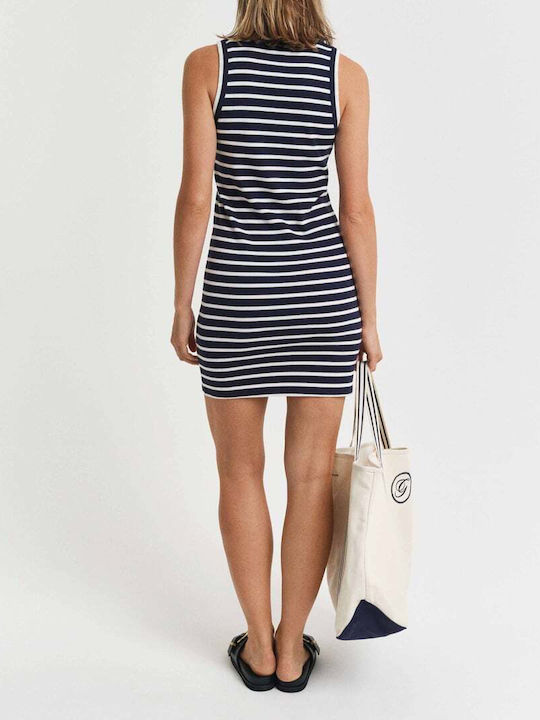 Summer Mini Knitted Dress Dark Blue