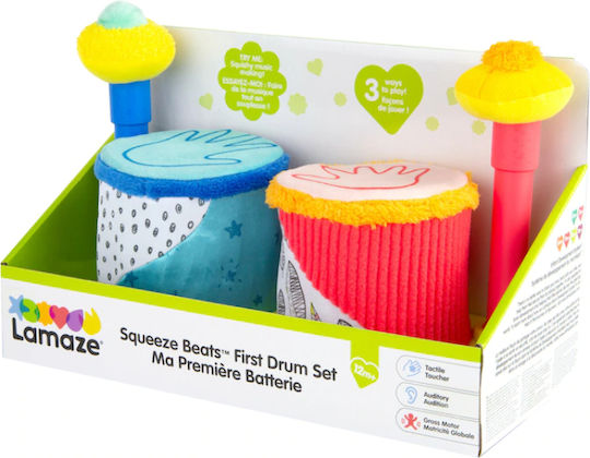 Lamaze Μουσικό Όργανο Drums από Ύφασμα με Ήχους για Νεογέννητα