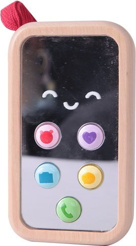 Classic World Toy Phone made of Wood with Music for 10++ Months