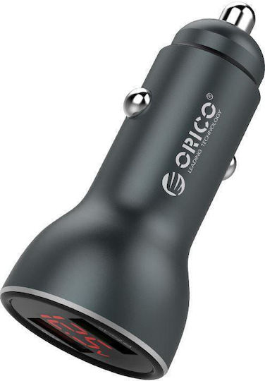 Orico Încărcător Auto 30W cu Porturi 2xUSB-A Culoare Neagră