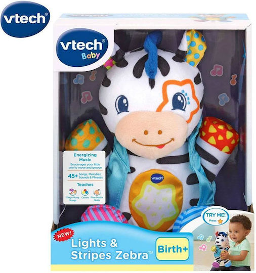 Боева плюшена играчка Vtech Zebra за легло - интерактивен универсален маскот
