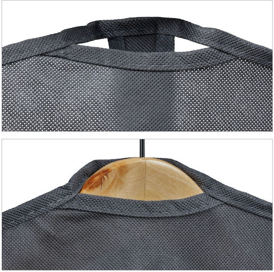 Relaxdays material textil Husă pentru Costum / Rochii în Culoare Gri 135x60cm 6buc