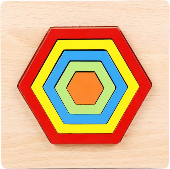 Holz Kinderpuzzle 3D Geometrisch