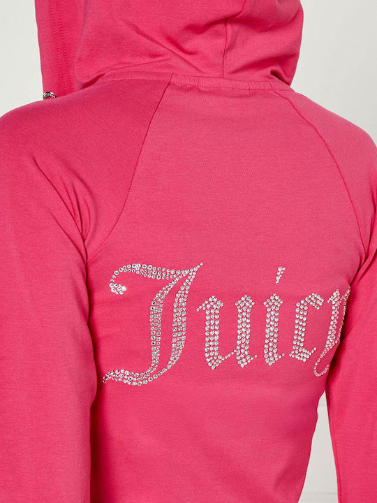 Women's Sweatshirt Jacket Hooded Hot Pink